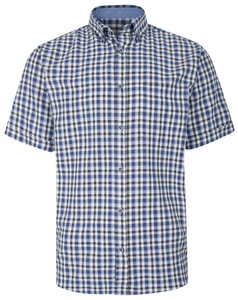 KAM Casual Check Shirt Blue